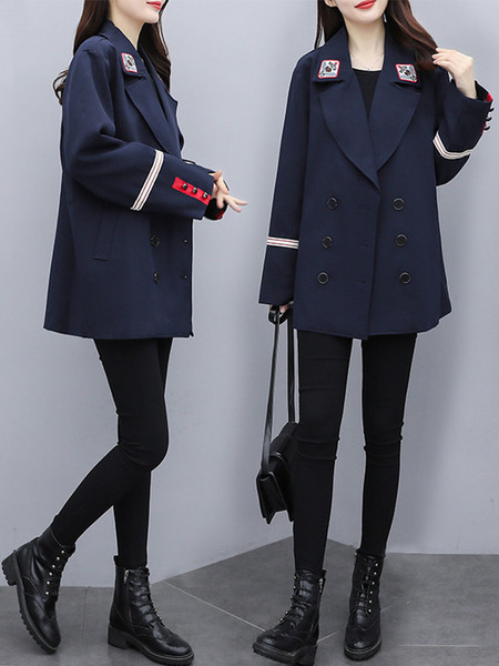 Μοντέρνο κοντό γυναικείο παλτό με μεγέθη έως 3XL