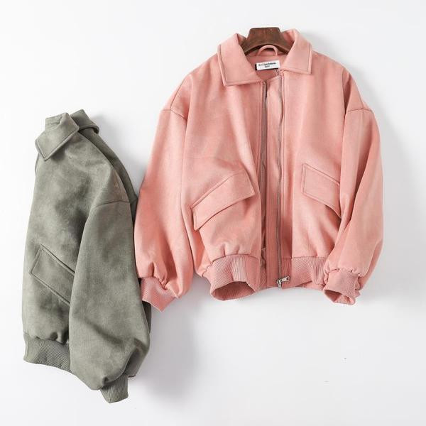 Női velúr bomber kabát