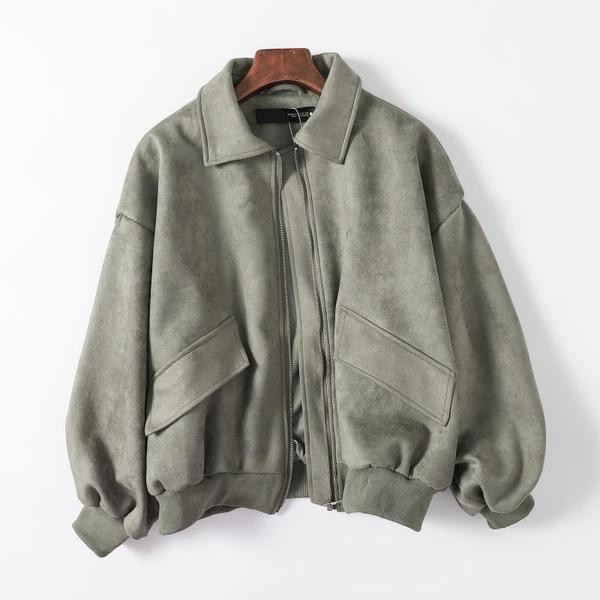 Női velúr bomber kabát