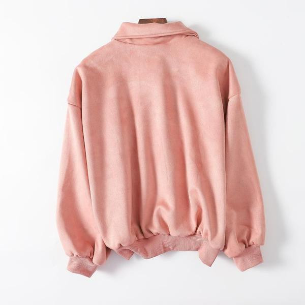 Női velúr bomber kabát