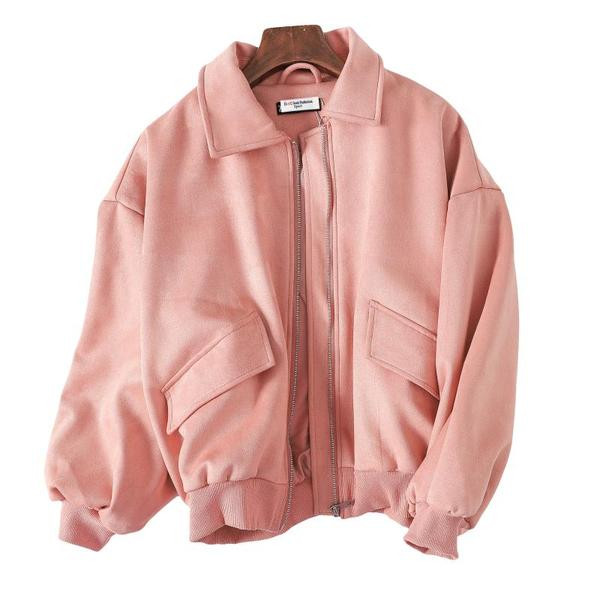 Női velúr bomber kabát