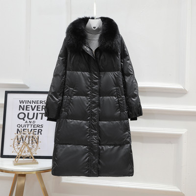 Naiste pikk nööpide ja taskuga jope