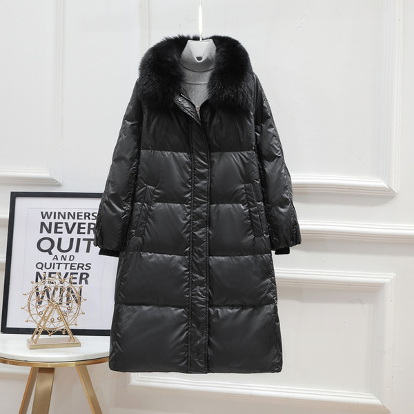 Naiste pikk nööpide ja taskuga jope