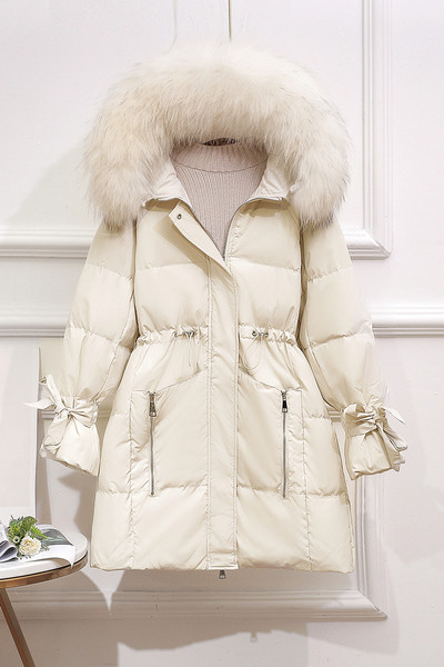 Naiste jope elastse vöökoha ja taskuga