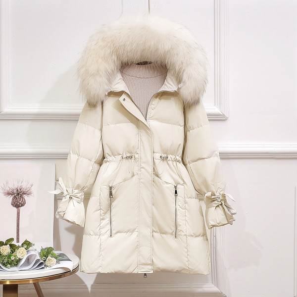 Naiste jope elastse vöökoha ja taskuga