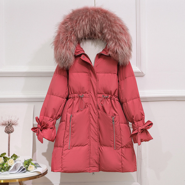 Naiste jope elastse vöökoha ja taskuga