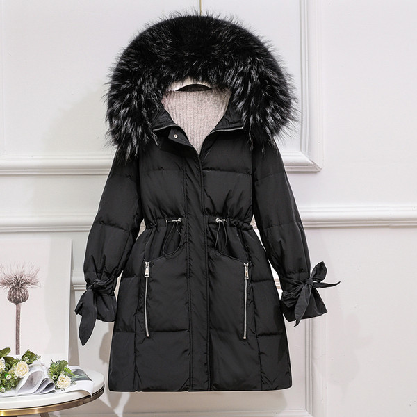 Naiste jope elastse vöökoha ja taskuga