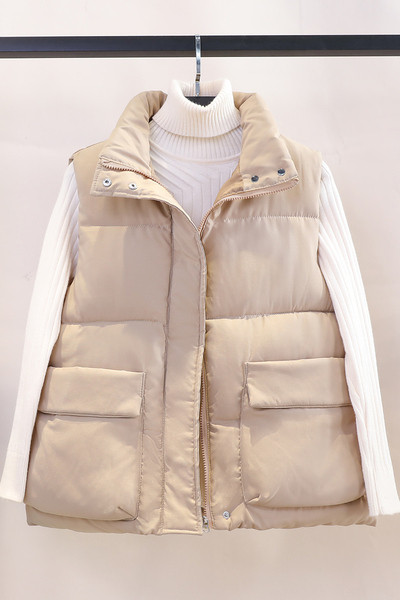 Νέο μοντέλο χειμερινό γιλέκο με φερμουάρ και κουμπιά