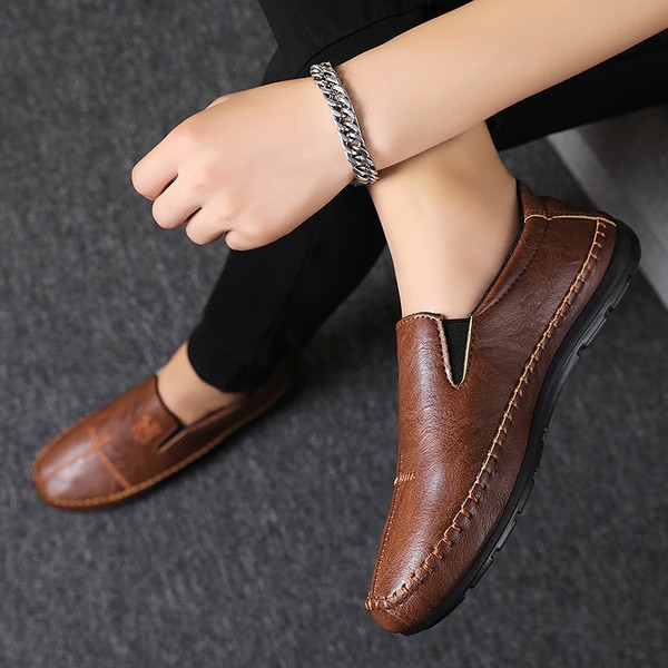 Ανδρικά έκο δερμάτινα μοκασίνια κλασικό  μοντέλο