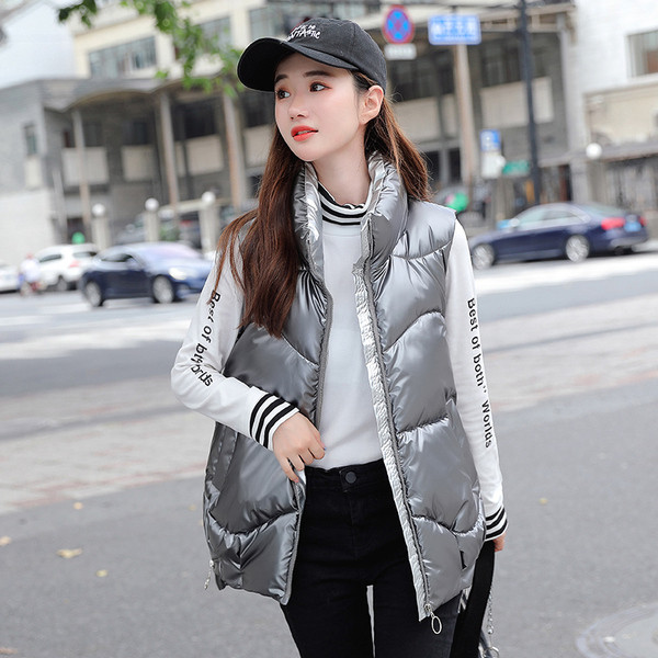 Γυναικείο μοντέρνο γιλέκο με φερμουάρ - ασύμμετρο μοντέλο