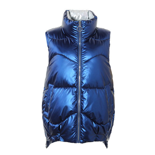 Γυναικείο μοντέρνο γιλέκο με φερμουάρ - ασύμμετρο μοντέλο