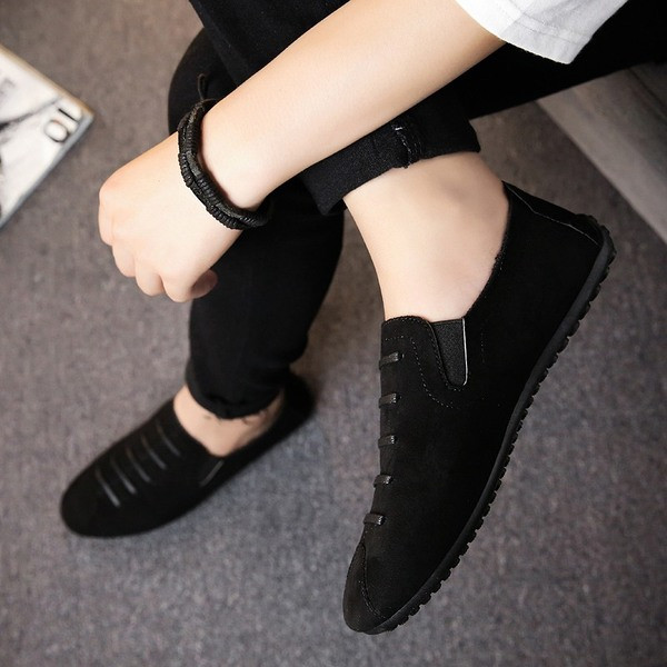 Alkalmi férfi mokaszinok fűzős lapos talppal