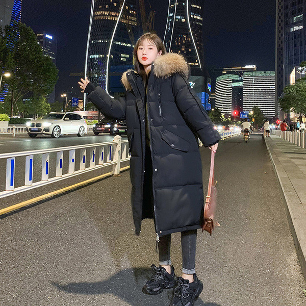 Καθημερινό μακρύ μπουφάν με τσέπη και  κουκούλα