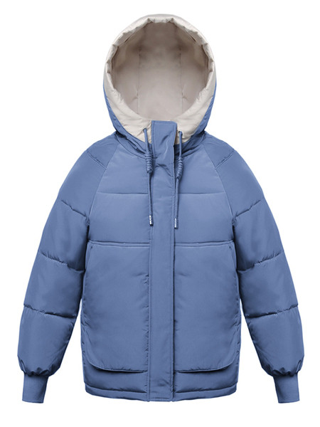 Γυναικείο casual χειμερινό μπουφάν με κουκούλα