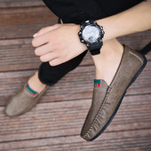 Νέο μοντέλο αναπνεύσιμα ανδρικά μοκασίνια με επίπεδη σόλα