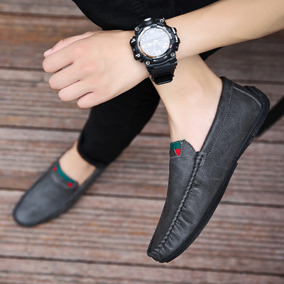 Νέο μοντέλο αναπνεύσιμα ανδρικά μοκασίνια με επίπεδη σόλα