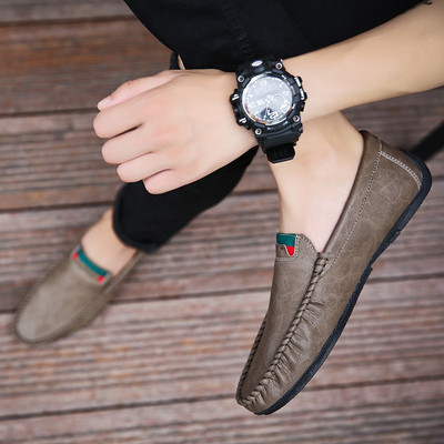 Νέο μοντέλο αναπνεύσιμα ανδρικά μοκασίνια με επίπεδη σόλα