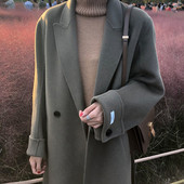 Dugi jesensko-zimski kaput na gumbe