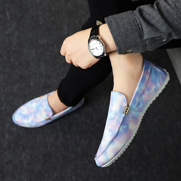 Νέο μοντέλο αναπνεύσιμα ανδρικά μοκασίνια με σχέδιο καμουφλάζ