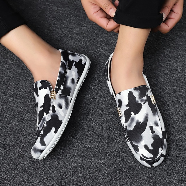 Νέο μοντέλο αναπνεύσιμα ανδρικά μοκασίνια με σχέδιο καμουφλάζ