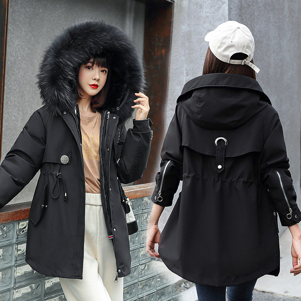 Καθημερινό χειμερινό μπουφάν με κουκούλα και τσέπες