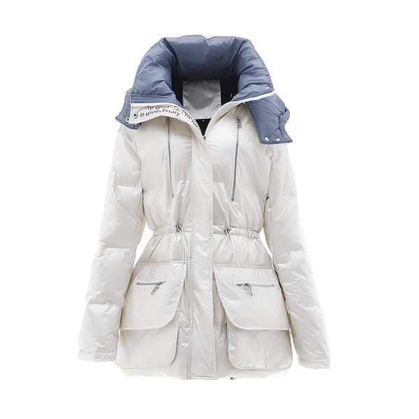 Γυναικείο μπουφάν με τσέπες και κουκούλα