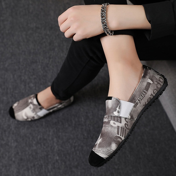 Ανδρικά έκο δερμάτινα μοκασίνια με επιγραφές