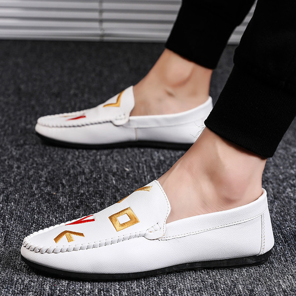 Casual μοκασίνια από έκο δέρμα με κέντημα