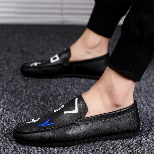 Casual μοκασίνια από έκο δέρμα με κέντημα