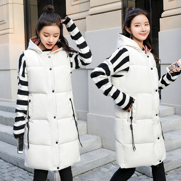 Γυναικείο casual γιλέκο με κουμπιά - μακρύ μοντέλο