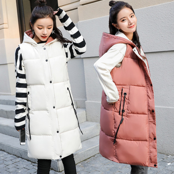 Γυναικείο casual γιλέκο με κουμπιά - μακρύ μοντέλο