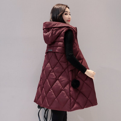 Γυναικείο μοντέρνο γιλέκο με κουκούλα και  τσέπη