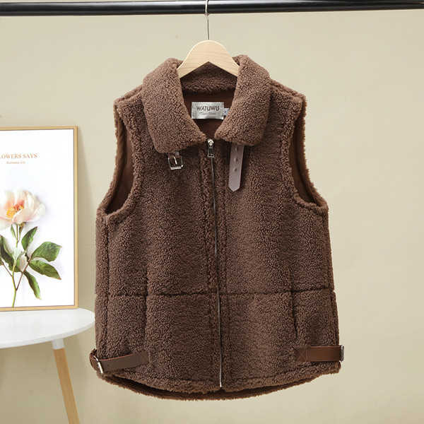 Alkalmi női téli mellény cipzárral és zsebekkel