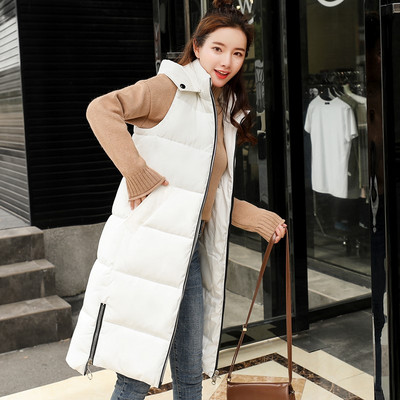 Μοντέρνο γυναικείο γιλέκο μακρύ μοντέλο με φερμουάρ