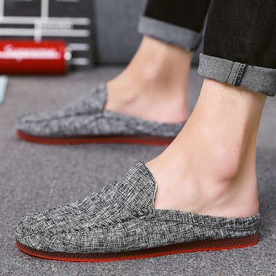 Νέο μοντέλο αναπνεύσιμα ανδρικά μοκασίνια από ύφασμα με επίπεδη σόλα