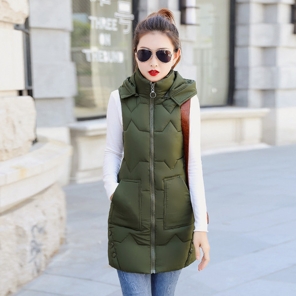 Γυναικεία σπορ και casual γιλέκο με κουκούλα