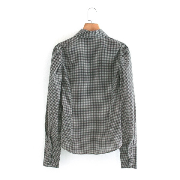 Női kockás ing - klasszikus gallérral és gombokkal