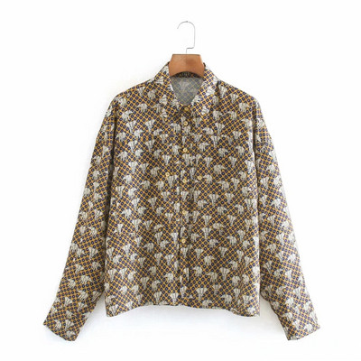 Alkalmi női ing gombokkal és színes rátéttel