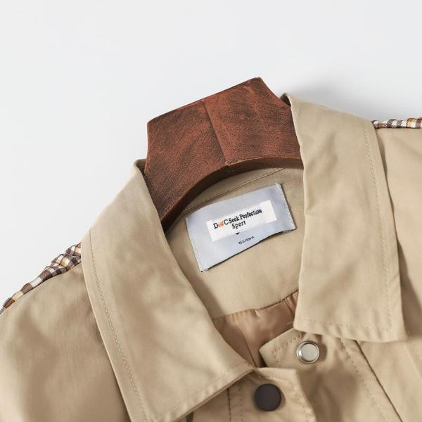 Lühike ruuduliste varrukatega sügisjope