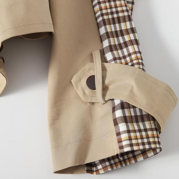 Lühike ruuduliste varrukatega sügisjope