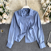 Ženska ležerna košulja s gumbima i klasičnim ovratnikom