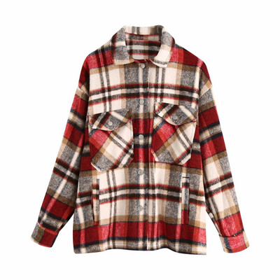 Uue mudeli klassikalise kraega naiste ruuduline särk