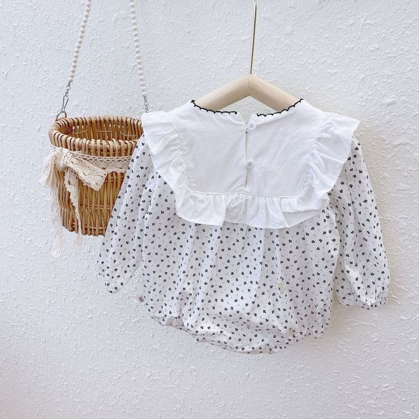 Βρεφικό κορμάκι για κορίτσια με μακριά μανίκια και οβάλ ντεκολτέ