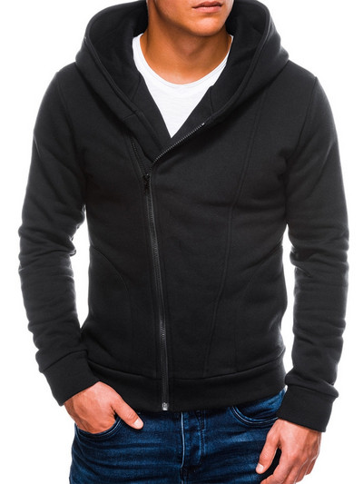 Φθινοπωρινό φούτερ με πλευρική στερέωση και κουκούλα