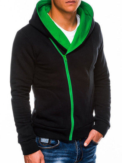 Φθινοπωρινό φούτερ με πλευρική στερέωση και κουκούλα