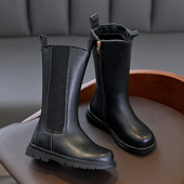 Eko bőrből készült modern gyerekcsizma cipzárral