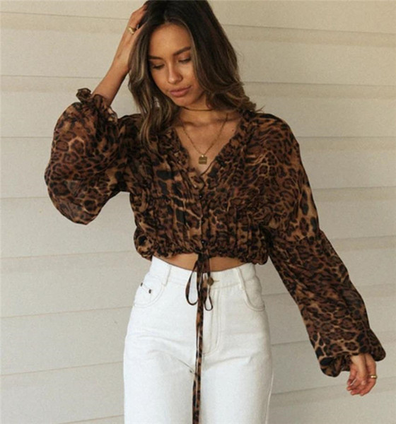 Naiste spitsikaelusega šifoonist särk ja pikkade laiade varrukatega