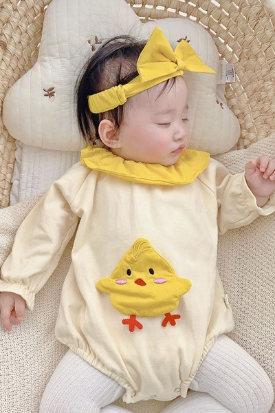 Baba body lányoknak hosszú ujjal és díszítéssel