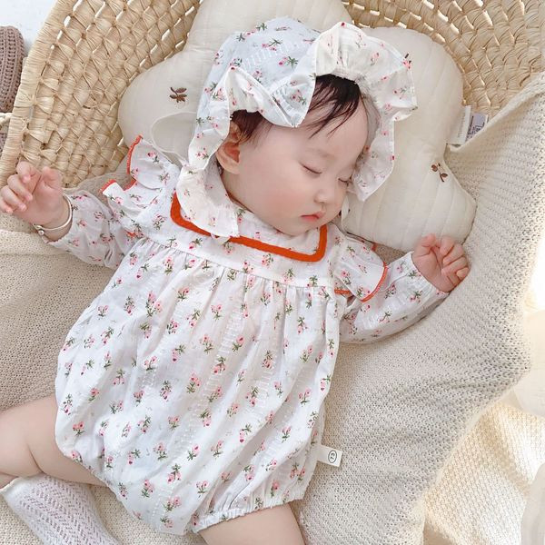 Καθημερινόβρεφικό  κορμάκι  για κορίτσια με μακριά μανίκια