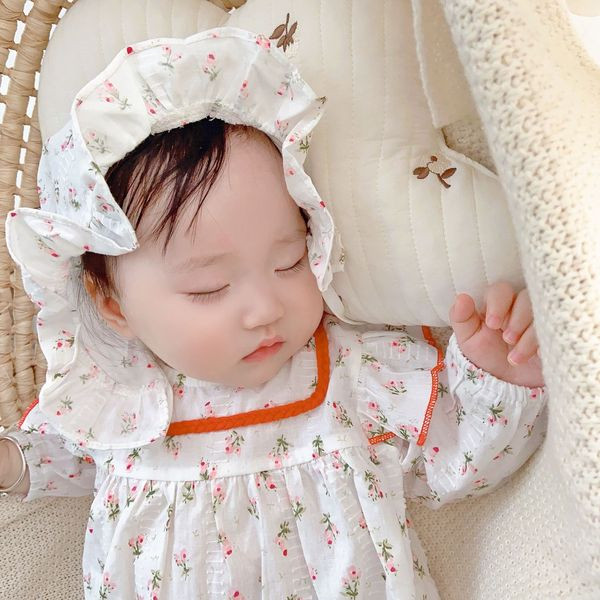 Καθημερινόβρεφικό  κορμάκι  για κορίτσια με μακριά μανίκια